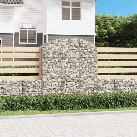 Vidaxx gabion voûté 150x50x160 180 cm en fer galvanisé