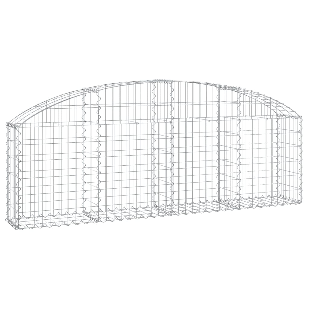 Vidaxx gabion voûté 200x30x60 80 cm en fer galvanisé