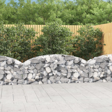 Vidaxx gabion voûté 200x30x60 80 cm en fer galvanisé