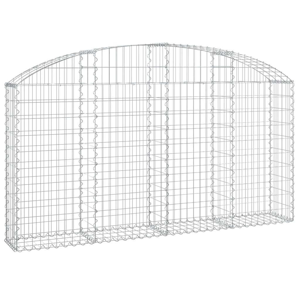 Vidaxx gabion voûté 200x30x100 120 cm en fer galvanisé