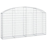 Vidaxx gabion voûté 200x30x100 120 cm en fer galvanisé