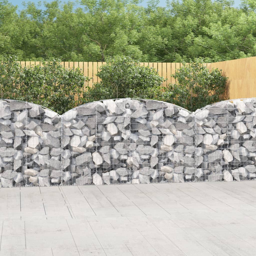 Vidaxx gabion voûté 200x30x100 120 cm en fer galvanisé
