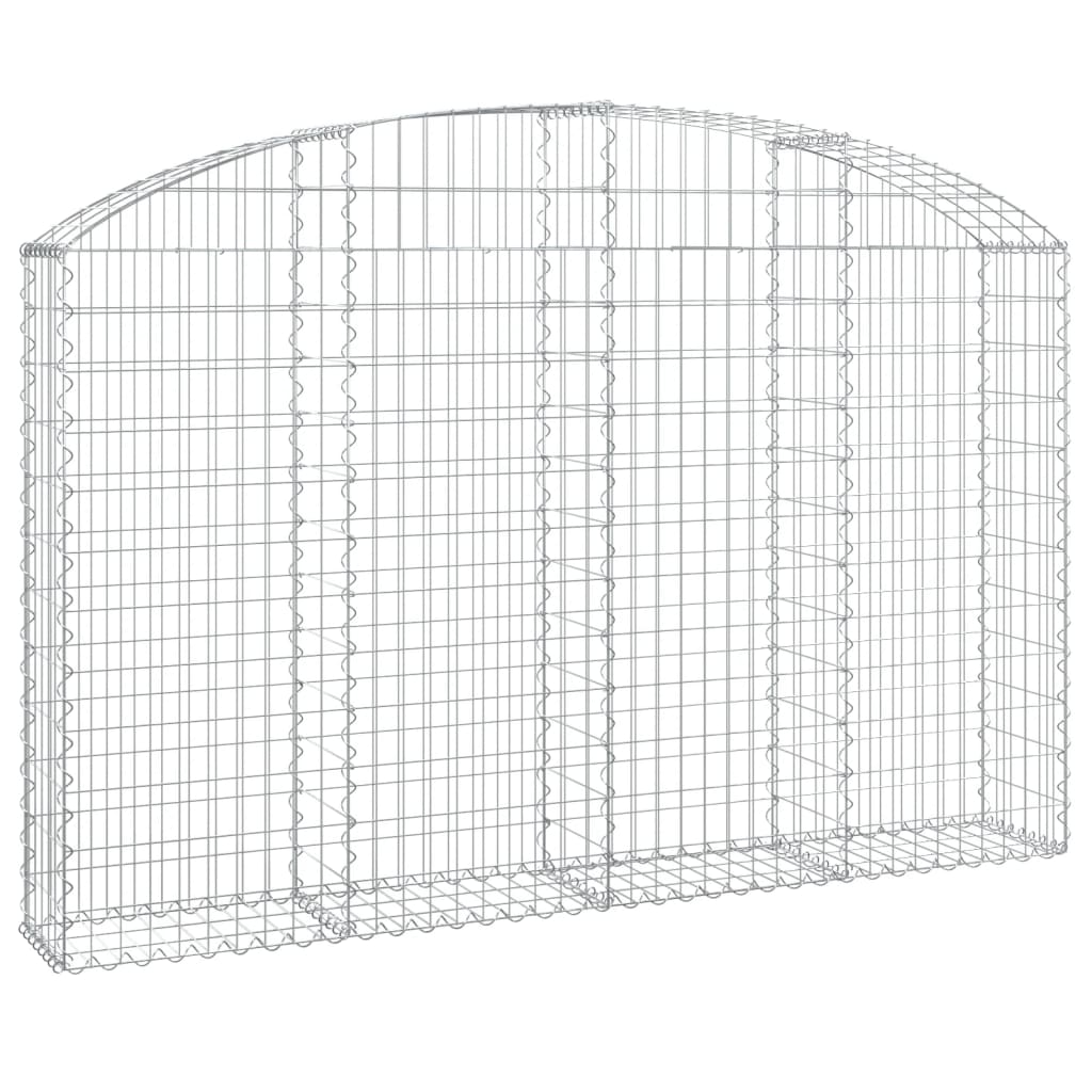 Vidaxx gabion voûté 200x30x120 140 cm en fer galvanisé