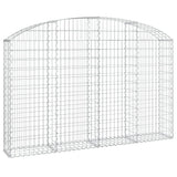 Vidaxx gabion voûté 200x30x120 140 cm en fer galvanisé