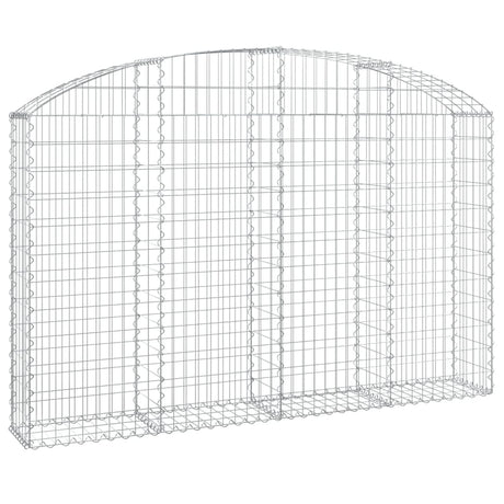 Vidaxx gabion voûté 200x30x120 140 cm en fer galvanisé