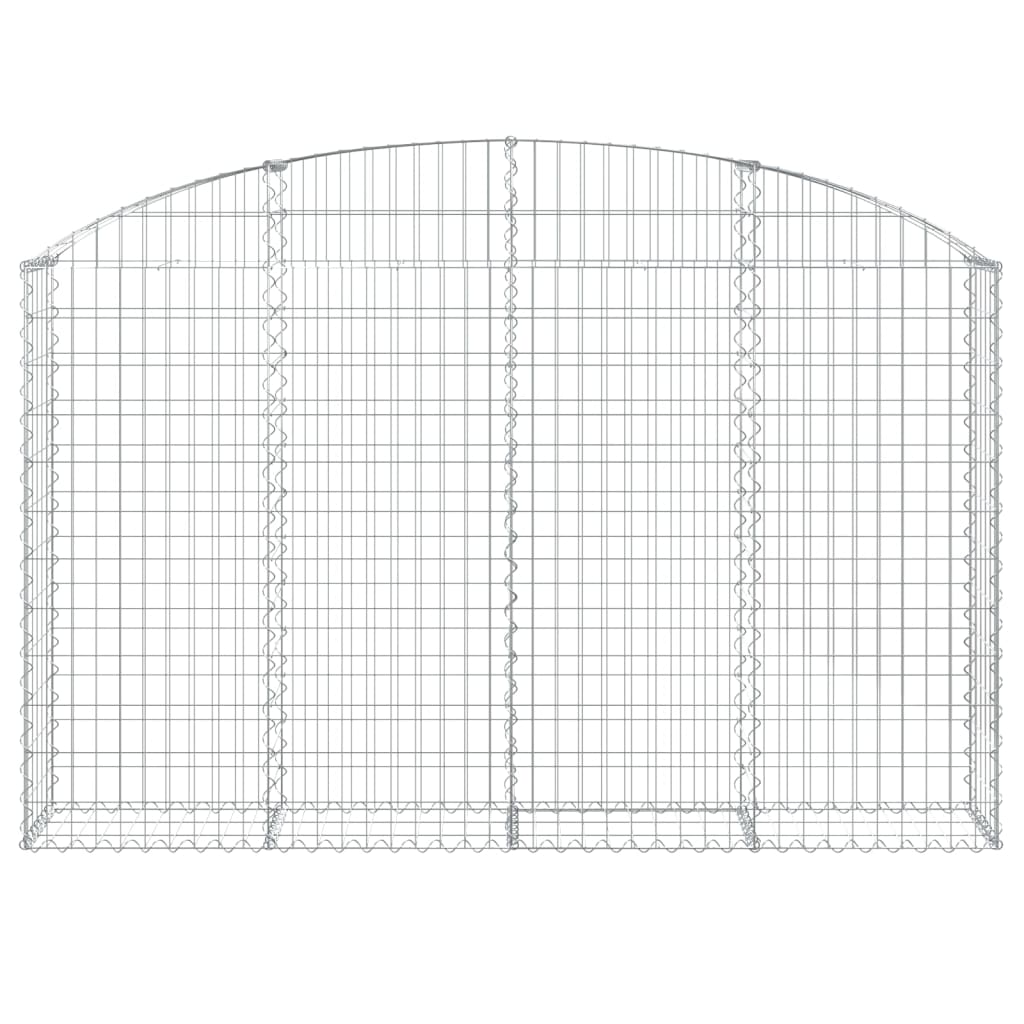 Vidaxx gabion voûté 200x30x120 140 cm en fer galvanisé