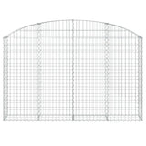 Vidaxx gabion voûté 200x30x120 140 cm en fer galvanisé