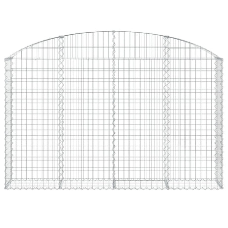 Vidaxx gabion voûté 200x30x120 140 cm en fer galvanisé