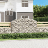Vidaxx gabion voûté 200x30x120 140 cm en fer galvanisé