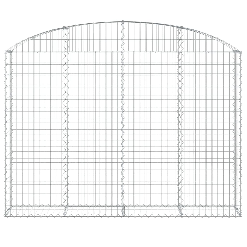 Vidaxx gabion voûté 200x30x140 160 cm en fer galvanisé