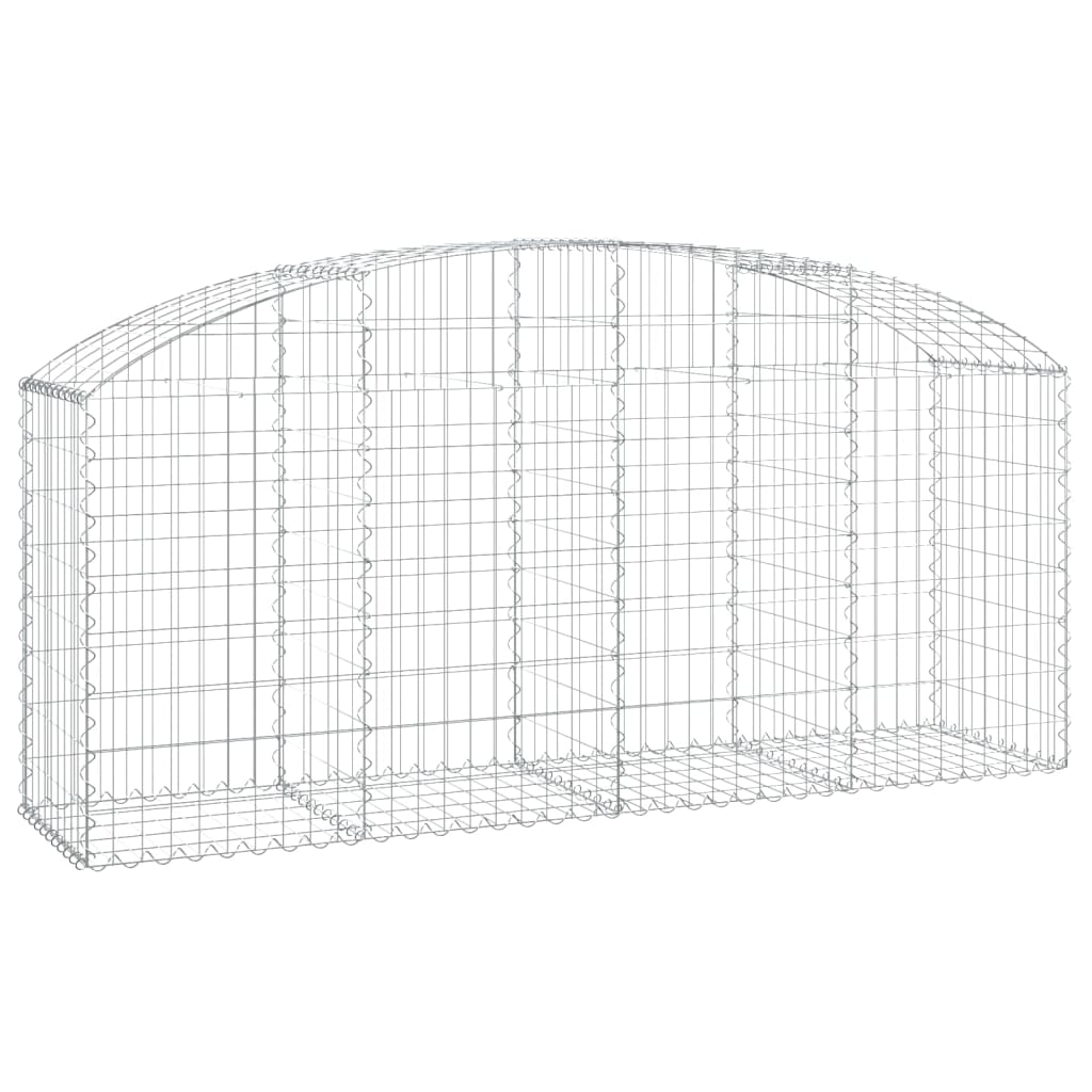 Vidaxx gabion voûté 200x50x80 100 cm en fer galvanisé