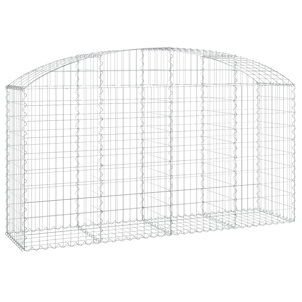 Vidaxx gabion voûté 200x50x100 120 cm en fer galvanisé
