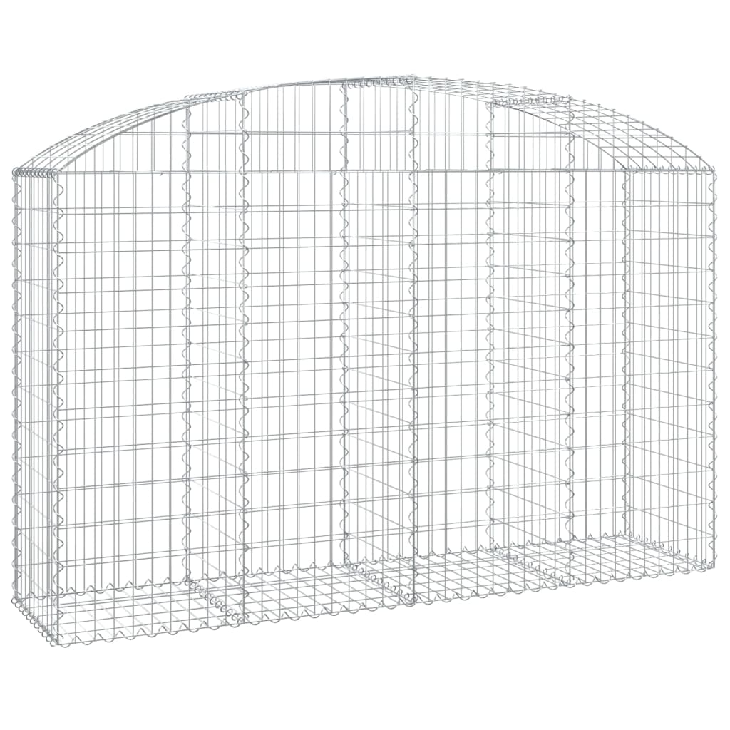 Vidaxx gabion voûté 200x50x120 140 cm en fer galvanisé