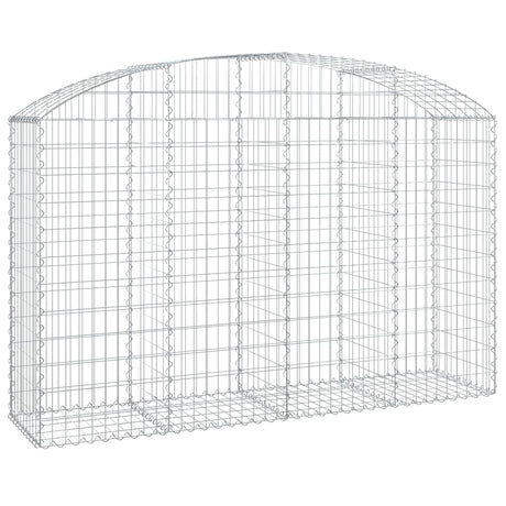 Vidaxx gabion voûté 200x50x120 140 cm en fer galvanisé