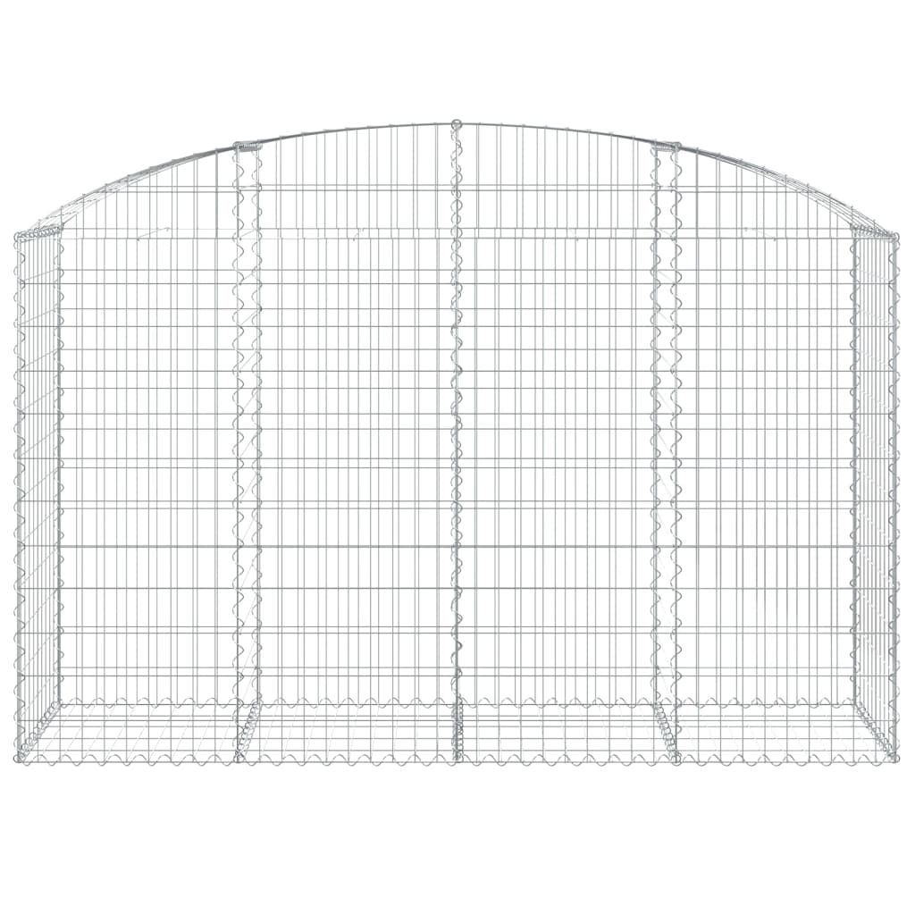 Vidaxl shananskorf vaulted 200x50x120 40 cm Galavaniséiert Eisen