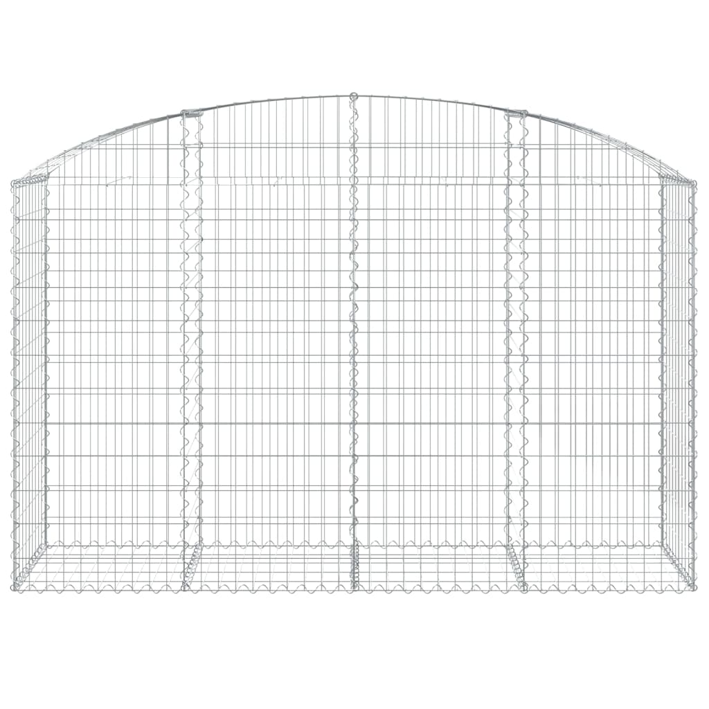 Vidaxx gabion voûté 200x50x120 140 cm en fer galvanisé