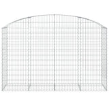 Vidaxx gabion voûté 200x50x120 140 cm en fer galvanisé