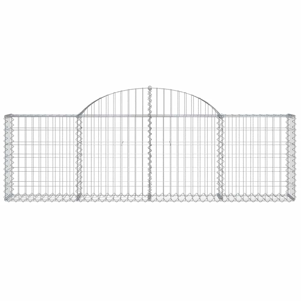 Vidaxx gabion voûté 200x30x60 80 cm en fer galvanisé
