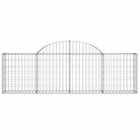 Vidaxx gabion voûté 200x30x60 80 cm en fer galvanisé