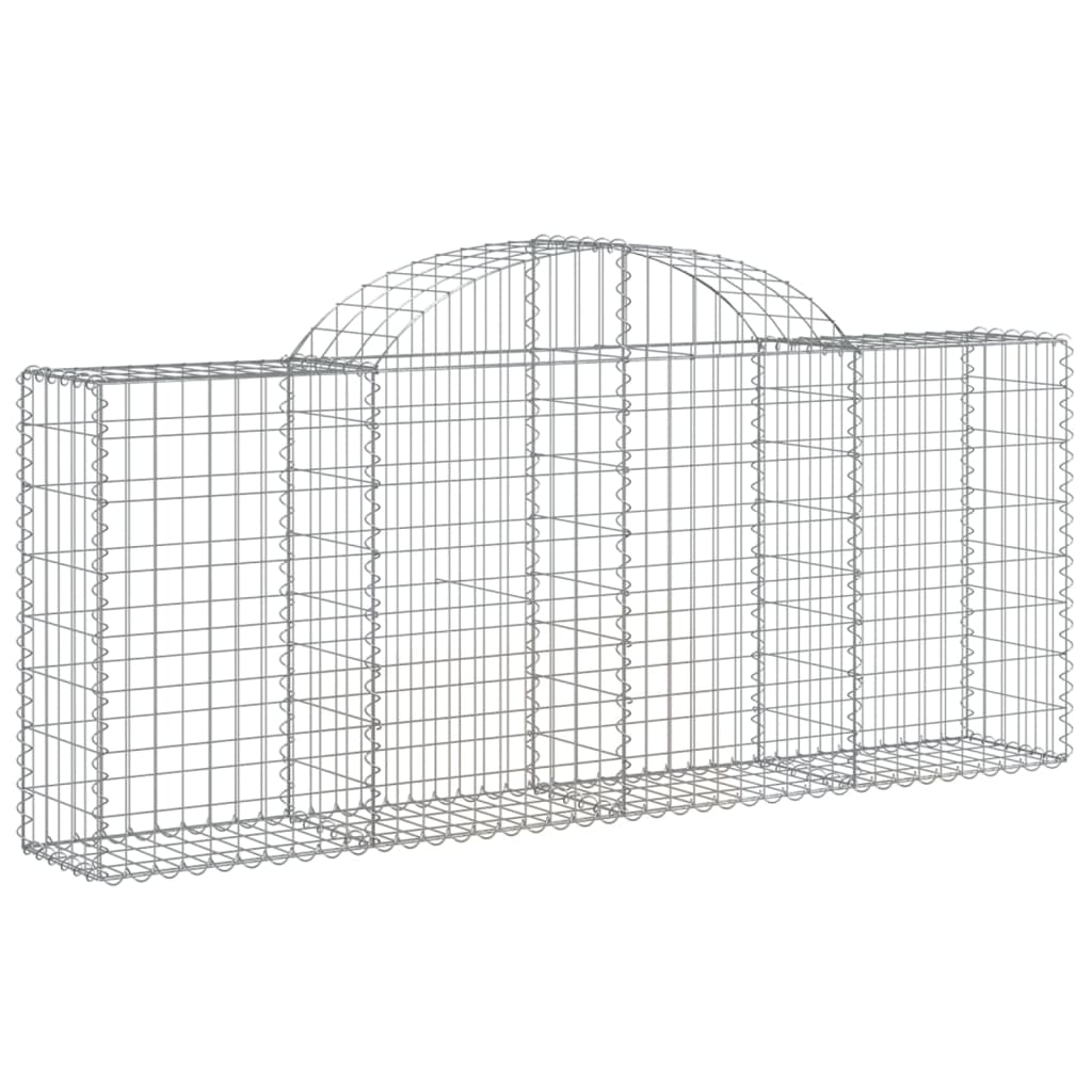 Vidaxx gabion voûté 200x30x80 100 cm en fer galvanisé