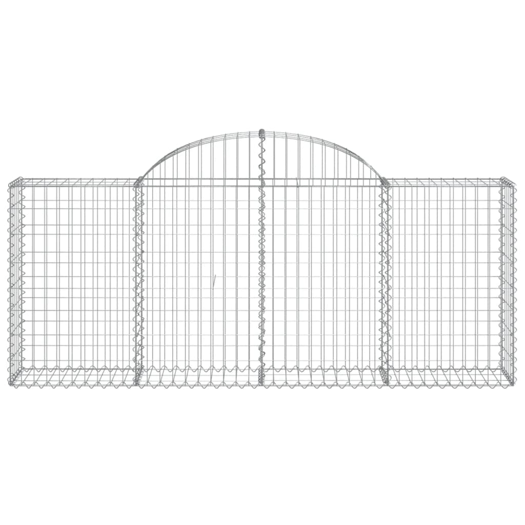 Vidaxx gabion voûté 200x30x80 100 cm en fer galvanisé