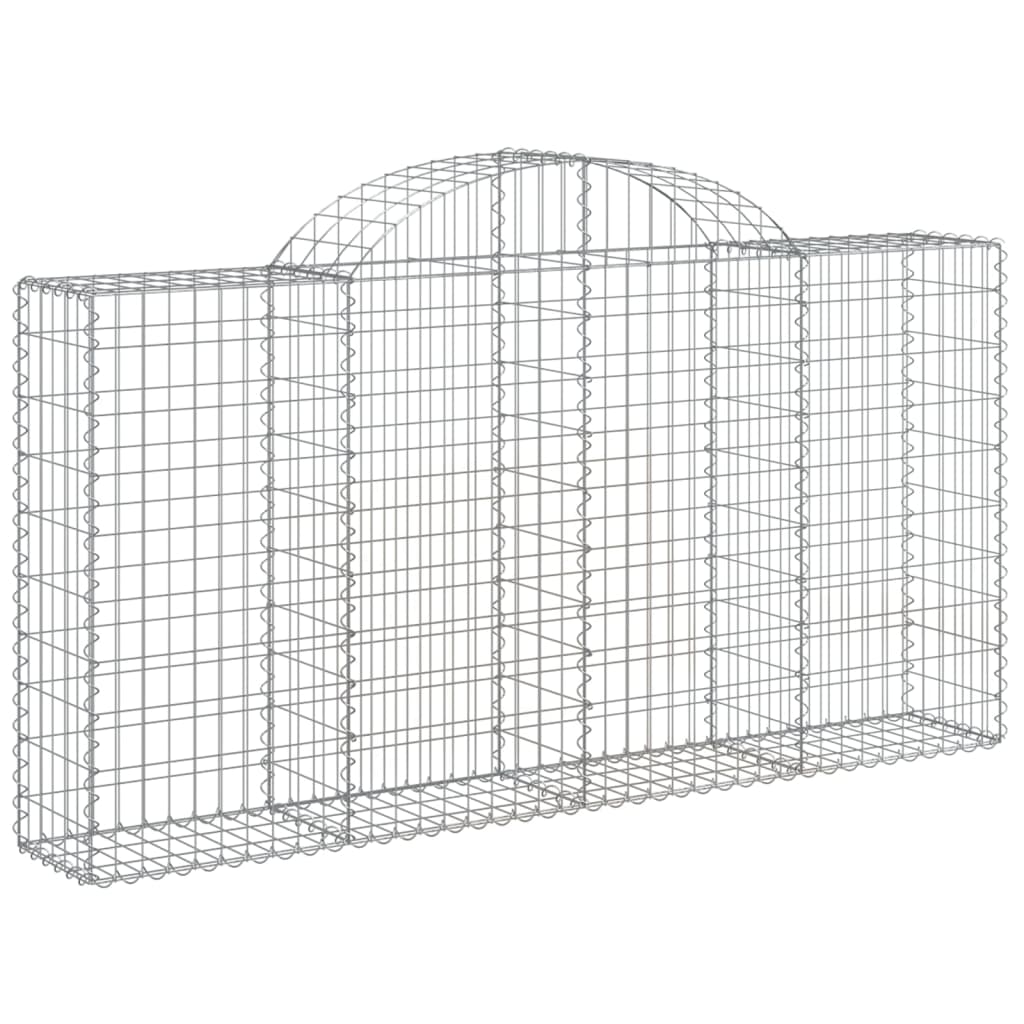 Vidaxx gabion voûté 200x30x100 120 cm en fer galvanisé
