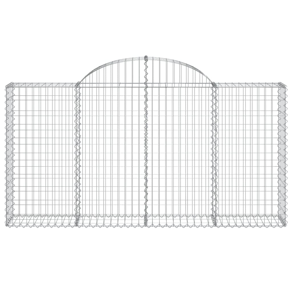Vidaxx gabion voûté 200x30x100 120 cm en fer galvanisé