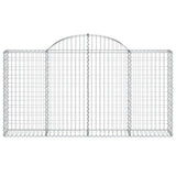 Vidaxx gabion voûté 200x30x100 120 cm en fer galvanisé