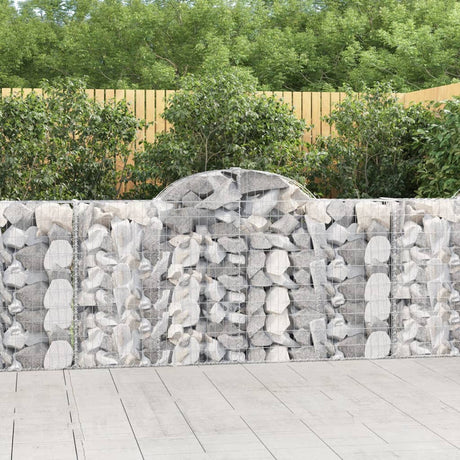 Vidaxx gabion voûté 200x30x100 120 cm en fer galvanisé