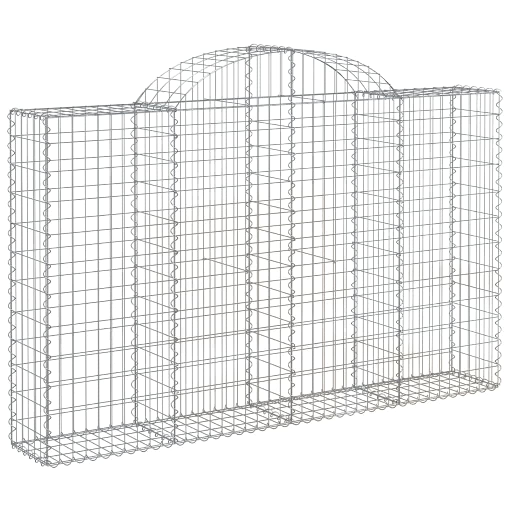 Vidaxx gabion voûté 200x30x120 140 cm en fer galvanisé
