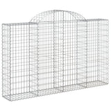 Vidaxx gabion voûté 200x30x120 140 cm en fer galvanisé