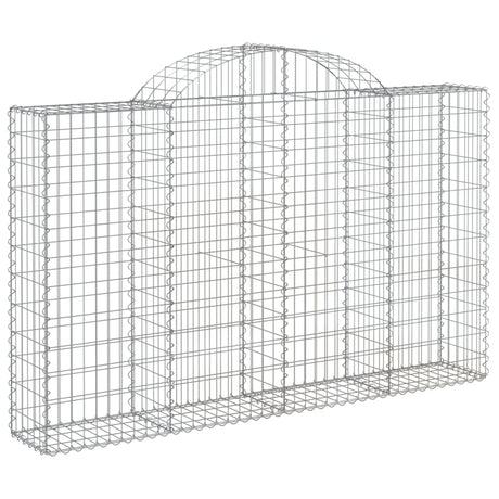 Vidaxx gabion voûté 200x30x120 140 cm en fer galvanisé
