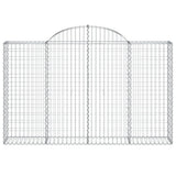 Vidaxx gabion voûté 200x30x120 140 cm en fer galvanisé