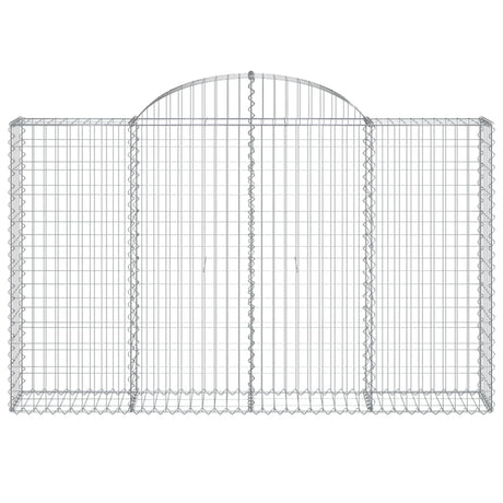 Vidaxx gabion voûté 200x30x120 140 cm en fer galvanisé