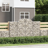 Vidaxx gabion voûté 200x30x120 140 cm en fer galvanisé