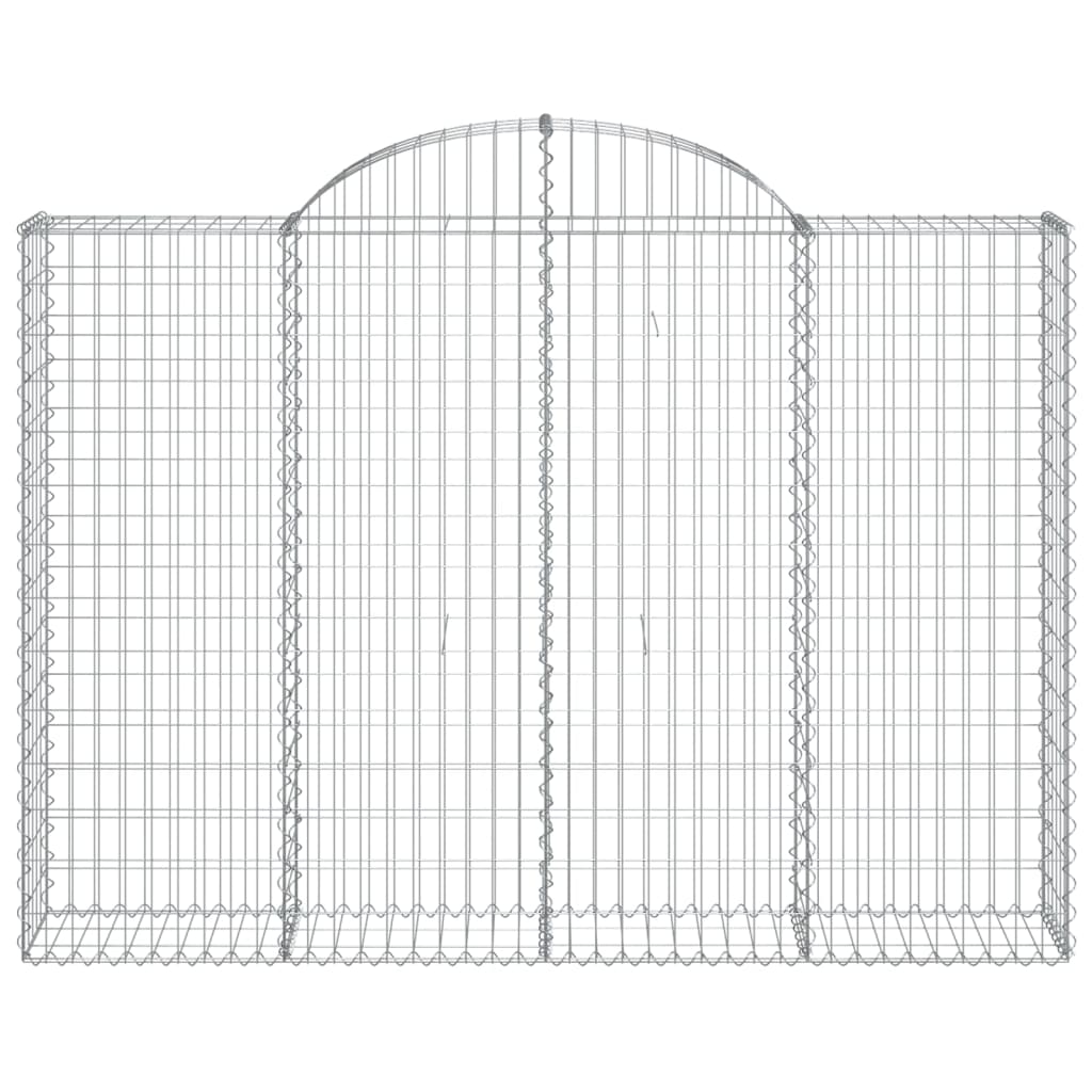 Vidaxx gabion voûté 200x30x140 160 cm en fer galvanisé