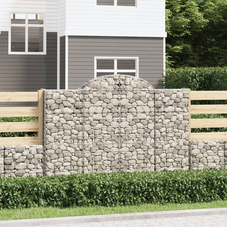 Vidaxx gabion voûté 200x30x140 160 cm en fer galvanisé