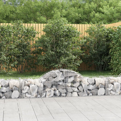 Vidaxx gabion voûté 200x50x40 60 cm en fer galvanisé