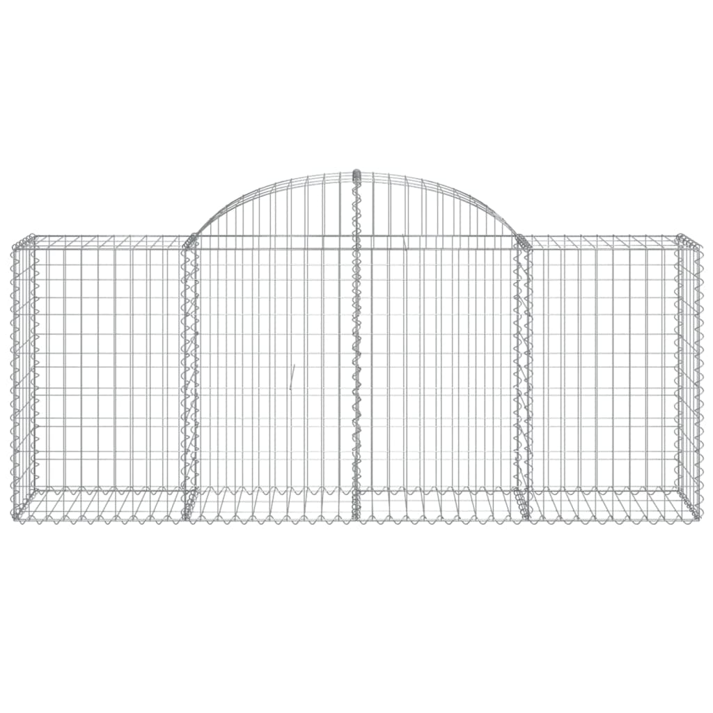 Vidaxx gabion voûté 200x50x80 100 cm en fer galvanisé