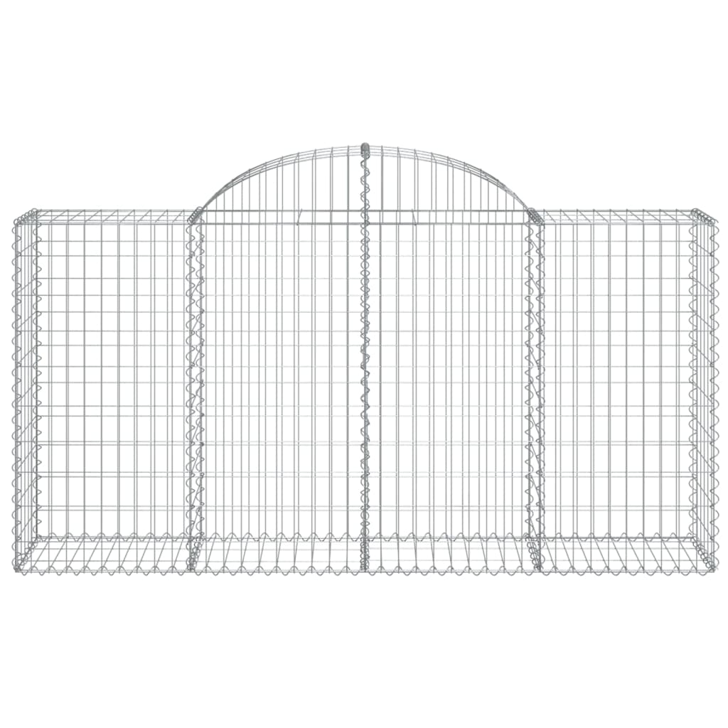 Vidaxx gabion voûté 200x50x100 120 cm en fer galvanisé