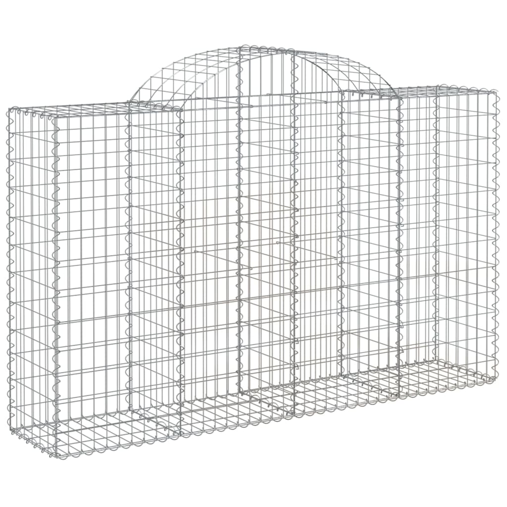 Vidaxx gabion voûté 200x50x120 140 cm en fer galvanisé