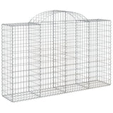 Vidaxx gabion voûté 200x50x120 140 cm en fer galvanisé