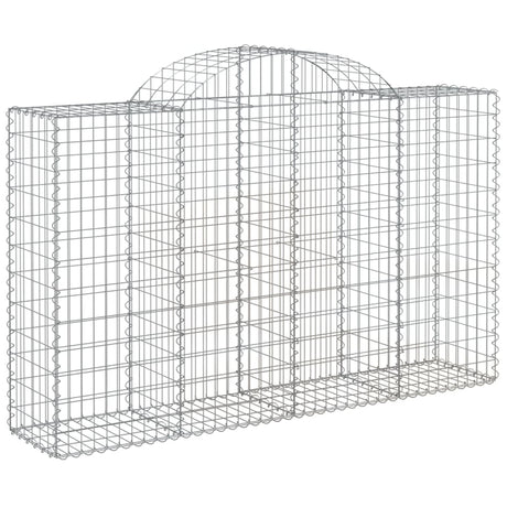 Vidaxx gabion voûté 200x50x120 140 cm en fer galvanisé