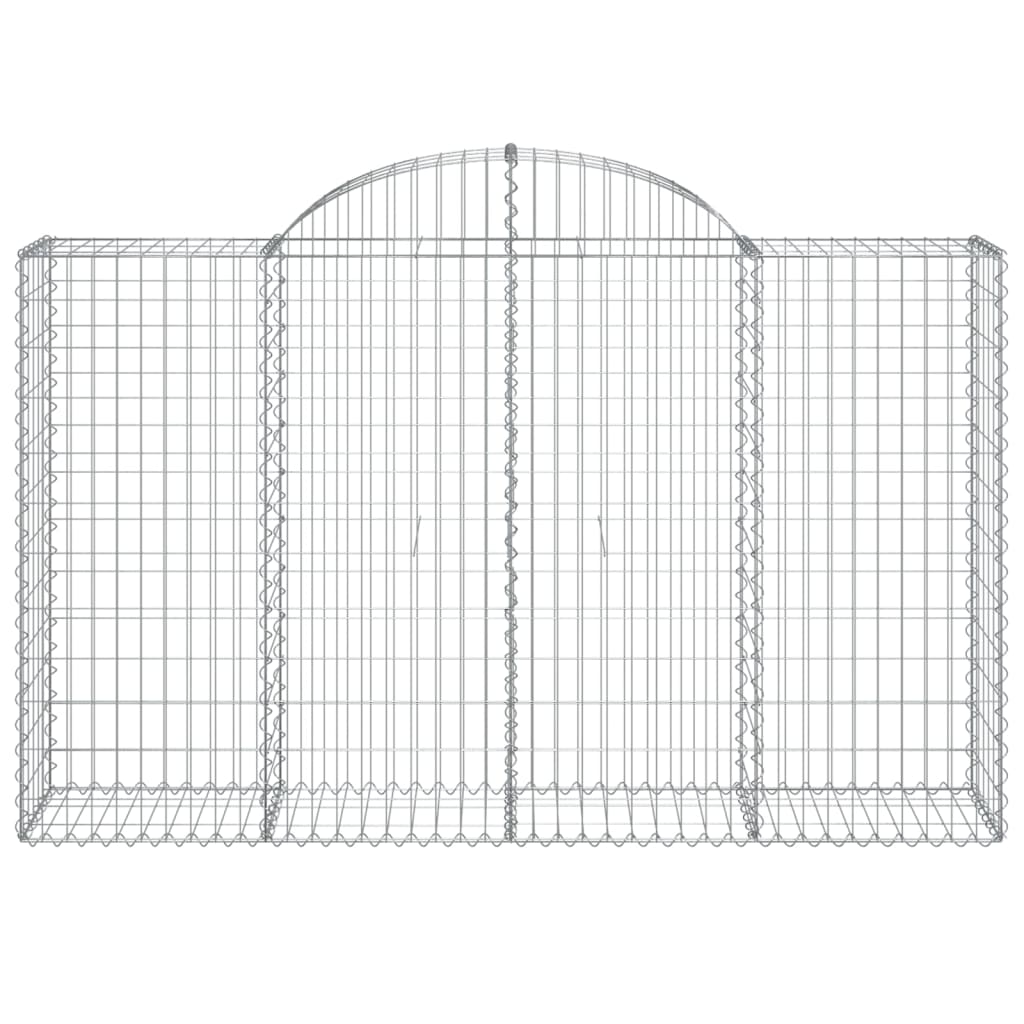 Vidaxx gabion voûté 200x50x120 140 cm en fer galvanisé