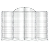 Vidaxx gabion voûté 200x50x120 140 cm en fer galvanisé