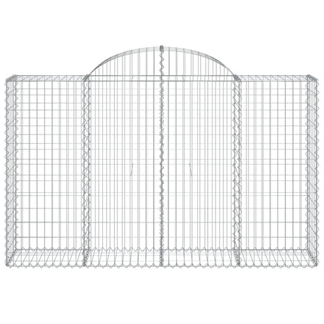 Vidaxx gabion voûté 200x50x120 140 cm en fer galvanisé