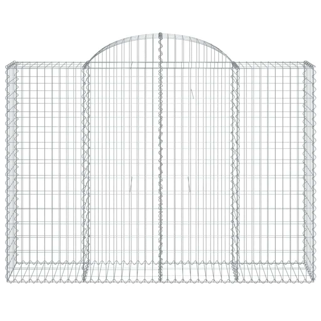 Vidaxl Schanskorf Gewölbe 200x50x140 160 cm verzinktes Eisen