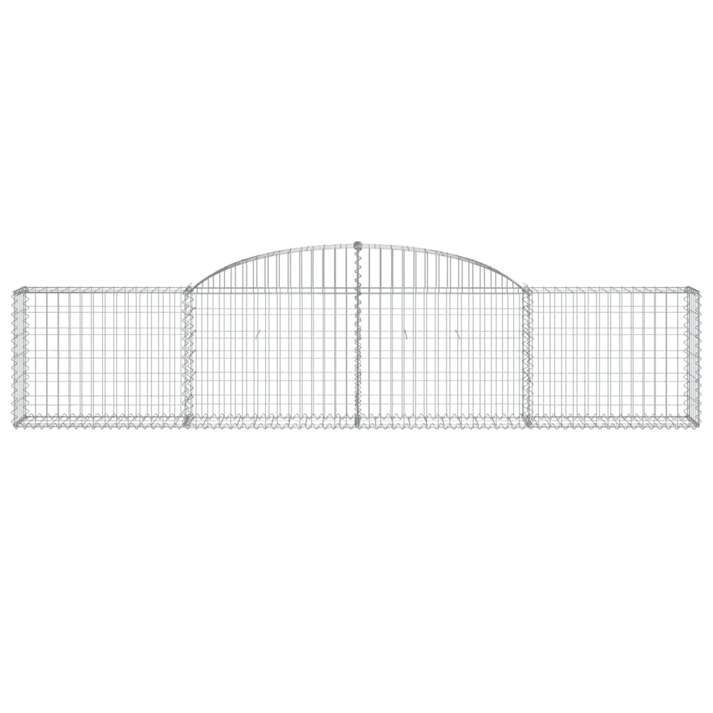 Vidaxx gabion voûté 300x30x60 80 cm en fer galvanisé