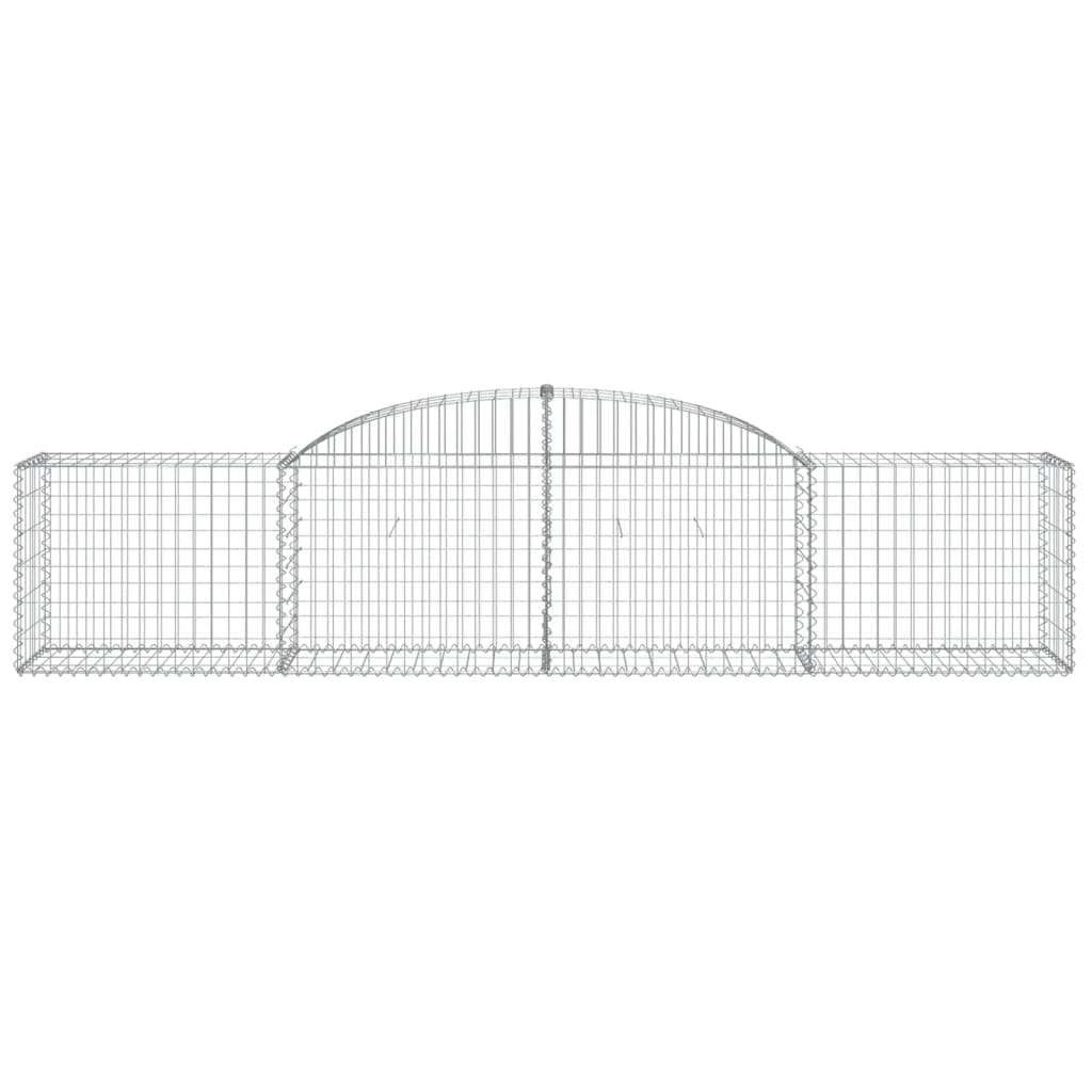 Vidaxx gabion voûté 300x50x60 80 cm en fer galvanisé