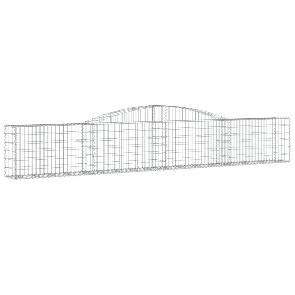 Vidaxx gabion voûté 400x30x60 80 cm en fer galvanisé